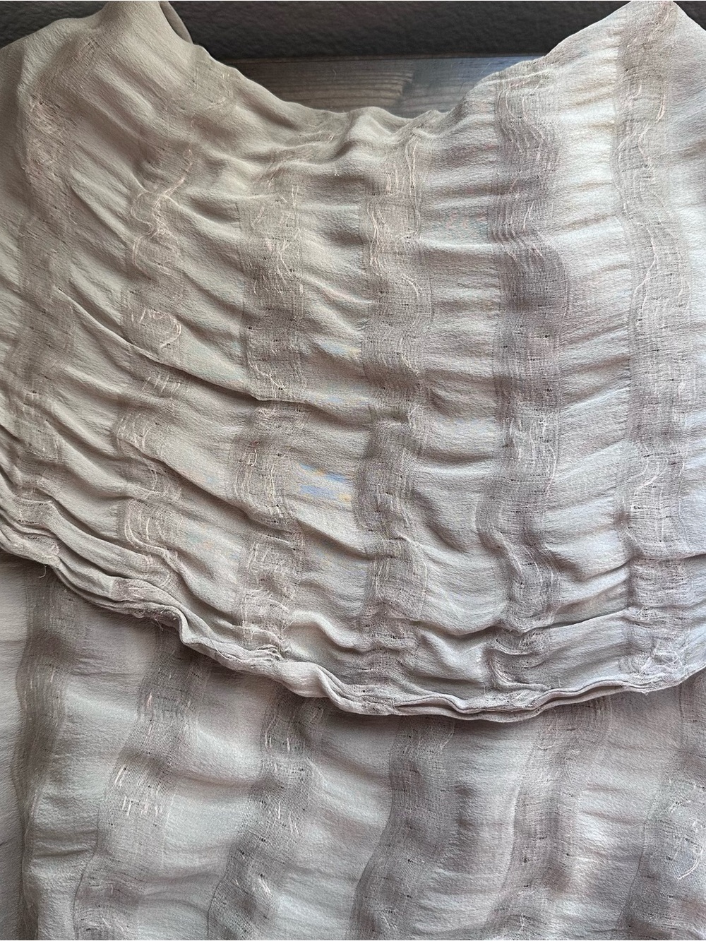 Vintage Chanel 1999A Silk Metallic Gauze Sailor Collar Blouse Taupe CC Button 44 - Picture 13 of 17